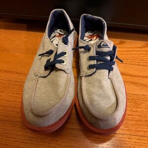Quiksilver Gray Canvas Boat Shoes